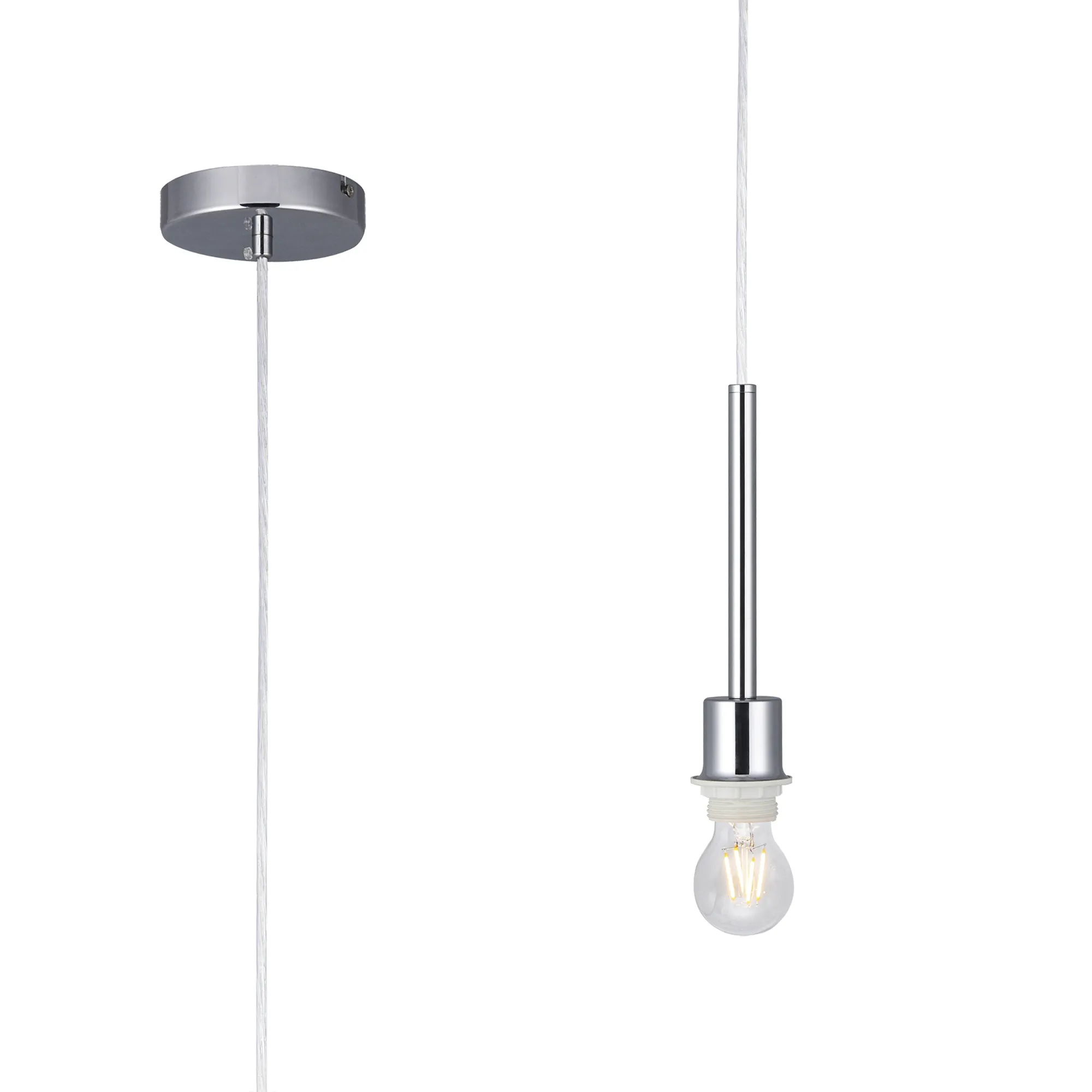 D0333  Baymont Pendant 1 Light Polished Chrome